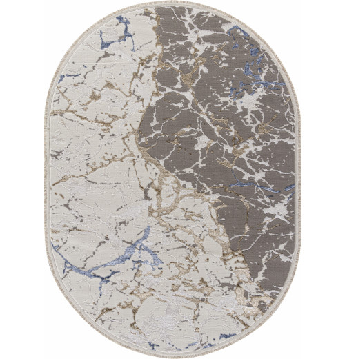 Ковер MOSSO 27231A GRY / BLUE Овал 