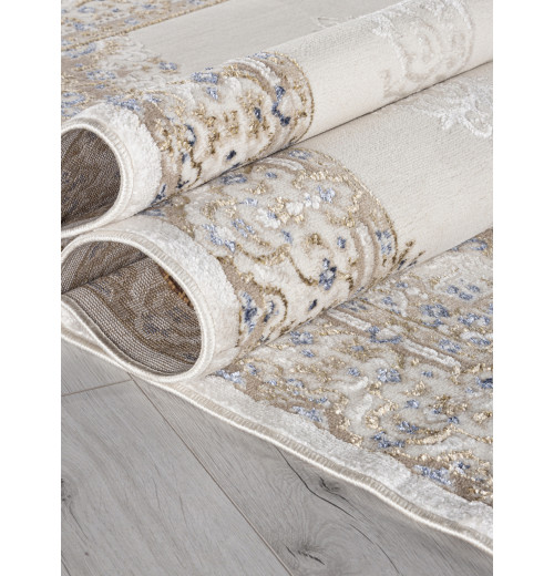 Ковер MOSSO 27236A CREAM / BLUE Прямоугольник 
