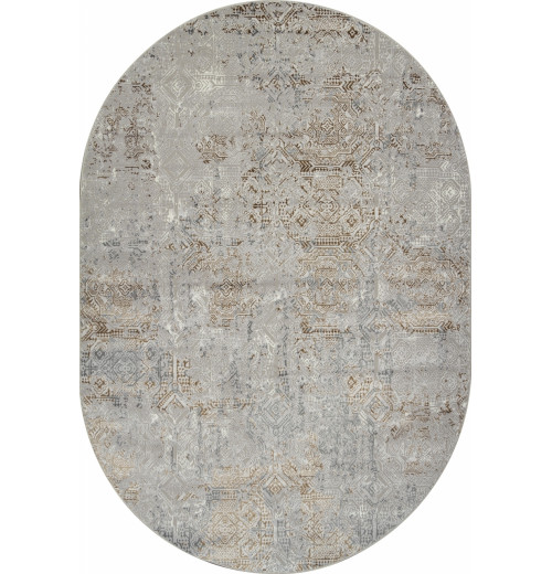 Ковер PALERMO F281 GRAY-GREEN Овал 