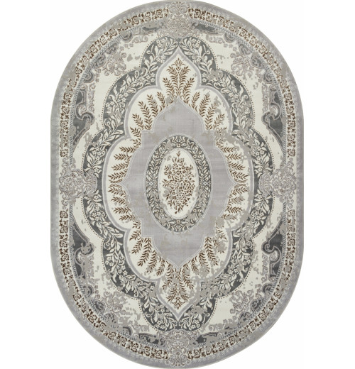 Ковер PALERMO F290 GRAY-GREEN Овал 
