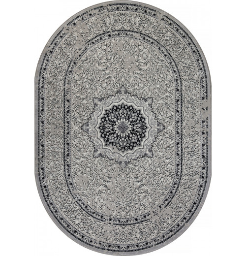 Ковер PALERMO F294 DARK GRAY Овал 