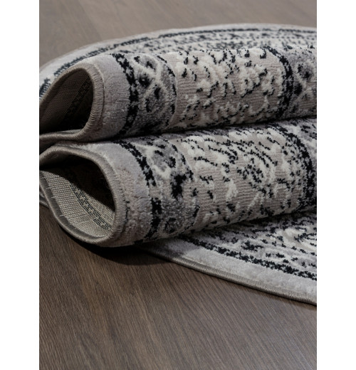 Ковер PALERMO F294 DARK GRAY Овал 