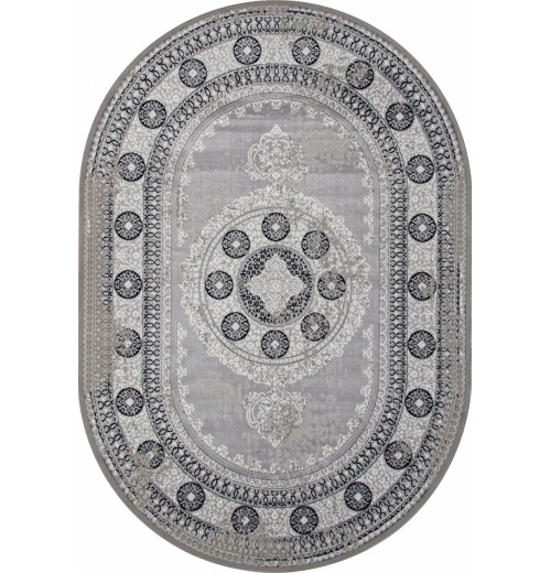 Ковер PALERMO G001 DARK GRAY Овал 