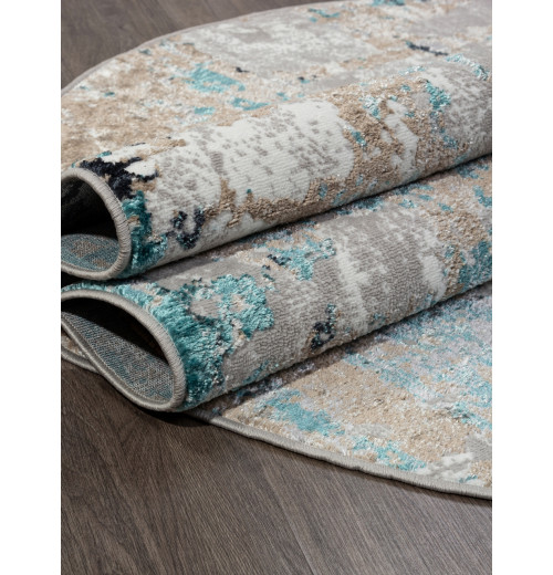 Ковер PARADIZE 01632A GREY / TURQUOISE Овал 
