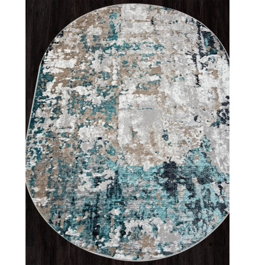 Ковер PARADIZE 01632A GREY / TURQUOISE Овал 