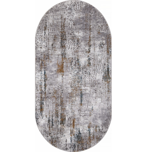Ковер QUANTUM 03016G GREY / GREY Овал 