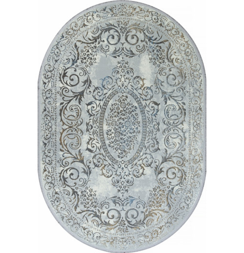 Ковер SAHARA 00766A GREY HB / L.BLUE FDY Овал 