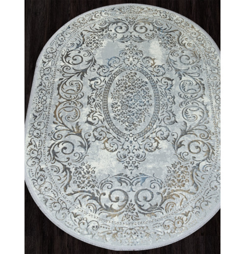 Ковер SAHARA 00766A GREY HB / L.BLUE FDY Овал 