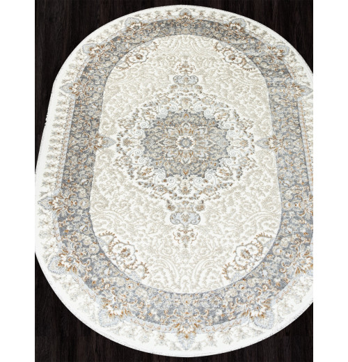 Ковер SAHARA 06066A GREY FDY / CREAM HB Овал 
