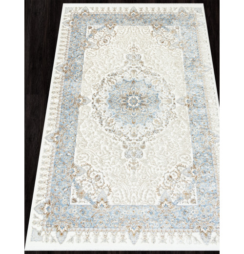 Ковер SAHARA 06066A L.BLUE FDY / CREAM HB Прямоугольник 