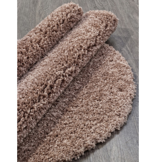 Ковер SHAGGY TREND L001 LIGHT BROWN Круглый 