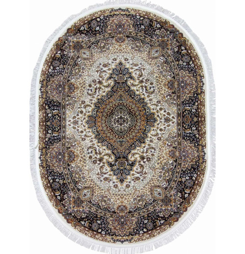 Ковер SHAHREZA d414 CREAM-NAVY Овал 