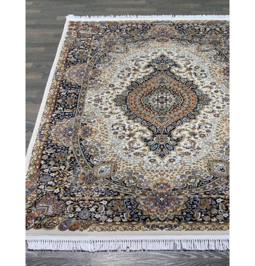 Ковер SHAHREZA d414 CREAM-NAVY Прямоугольник 