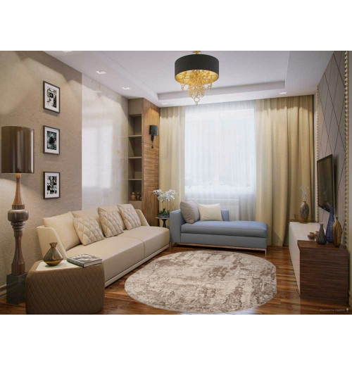 Ковер SIESTA M027A WHITE / BONE Овал 
