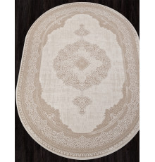 Ковер SIESTA M029A WHITE / LIGHT BEIGE Овал