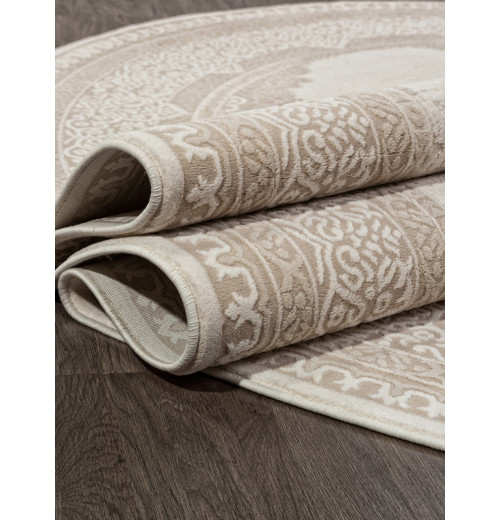 Ковер SIESTA M029A WHITE / LIGHT BEIGE Овал 