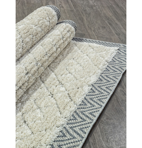 Ковер TUNIS 5682A WHITE / L.GRAY Прямоугольник 