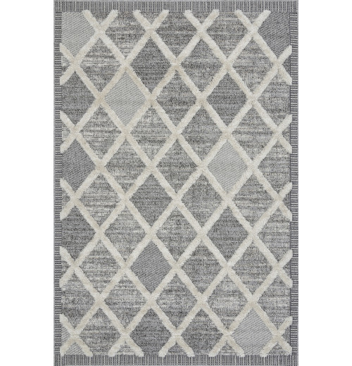 Ковер TUNIS 6605A WHITE / L.GRAY Прямоугольник 
