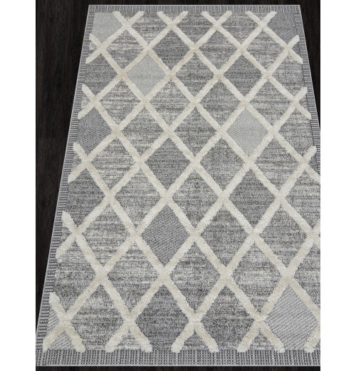 Ковер TUNIS 6605A WHITE / L.GRAY Прямоугольник 