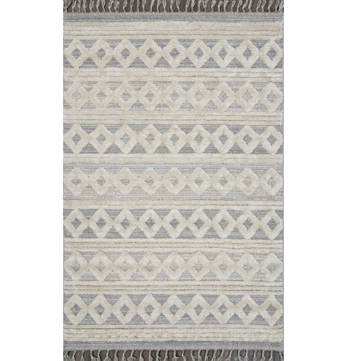 Ковер TUNIS 6608B WHITE / L.GRAY Прямоугольник 