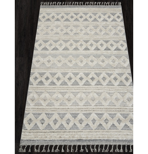 Ковер TUNIS 6608B WHITE / L.GRAY Прямоугольник 
