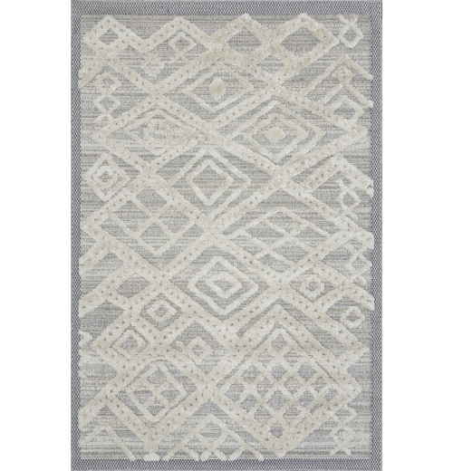 Ковер TUNIS 6609A WHITE / L.GRAY Прямоугольник 