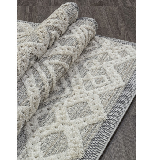 Ковер TUNIS 6609A WHITE / L.GRAY Прямоугольник 