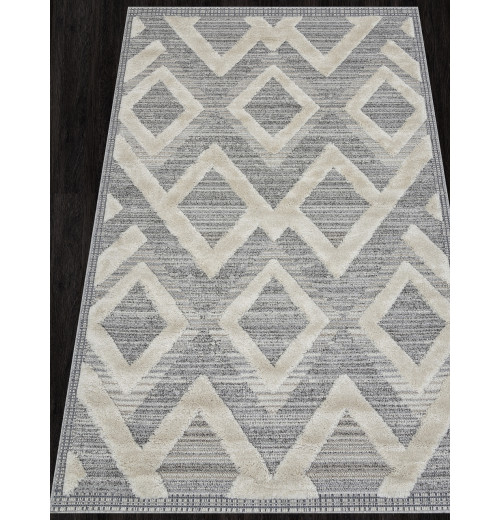 Ковер TUNIS 6610A WHITE / L.GRAY Прямоугольник 