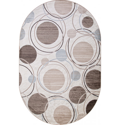 Ковер VALENCIA DELUXE d301 CREAM-BROWN Овал 