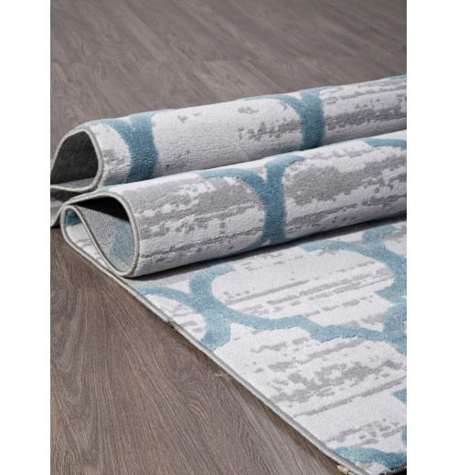 Ковер Valentino M012A D.GREY SHRINK / L.BLUE HEATSET Прямоугольник 